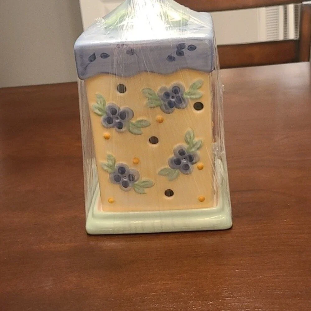 Pfaltzgraff Summer Breeze 2 Piece Large Yellow Candle Holder